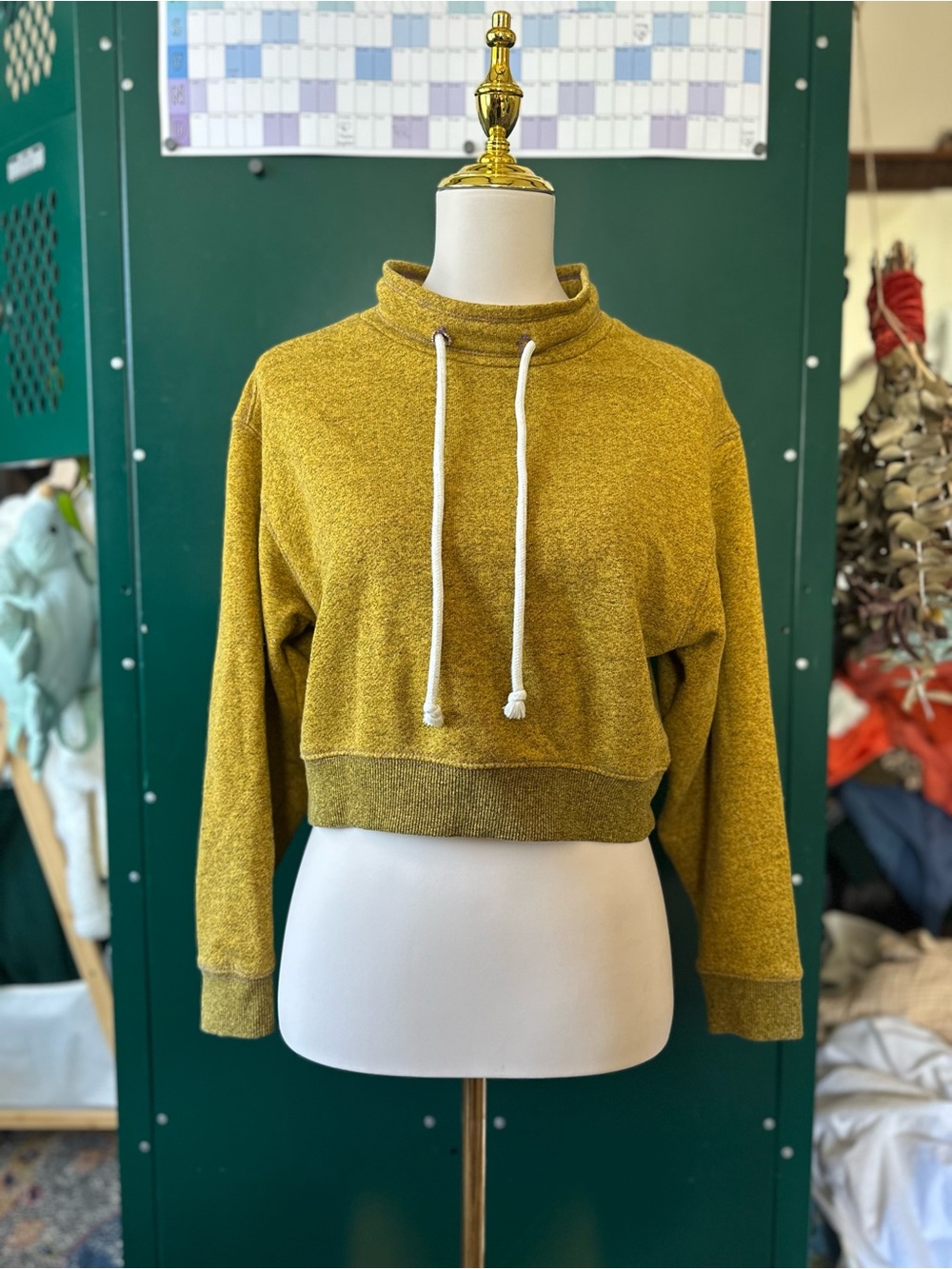 BDG Urban Outfitters mustard cropped sweater sweatshirt